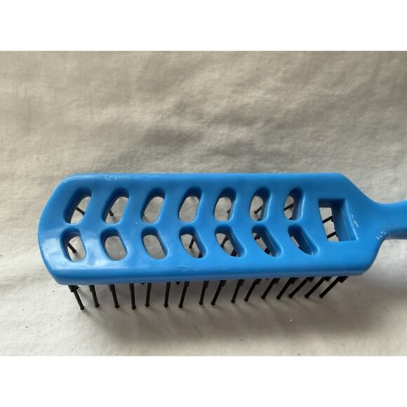 Vintage Thermal Air - ll No. 2877 Made In Hong Kong Hair Brush Blue - Picture 5 of 7